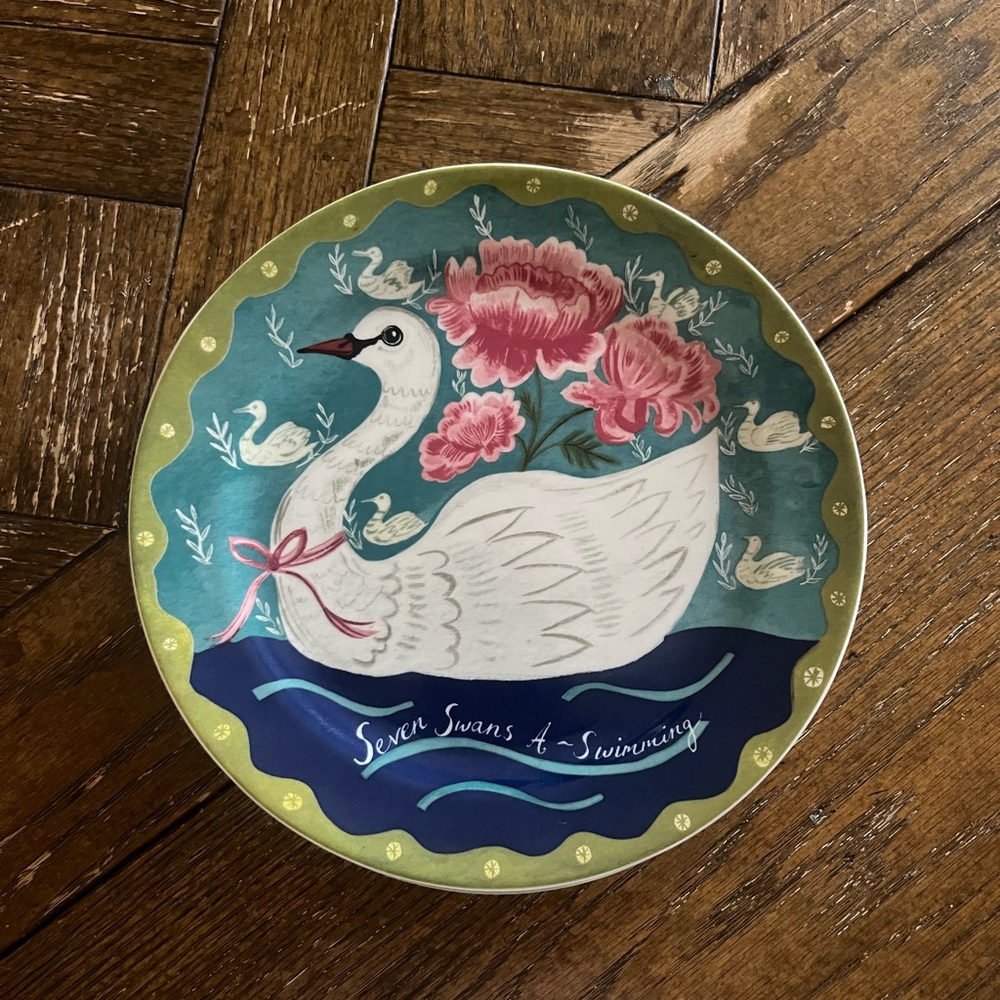 Anthropologie x Emily Maude 12 Days of Christmas plates